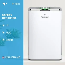 Air Purifiers<Treblab Turonic Premium HEPA Air Purifier & Humidifier, White (PH950)