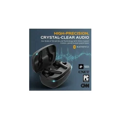 Treblab X9 Pro Wireless Noise Canceling Earbuds, Bluetooth, Black