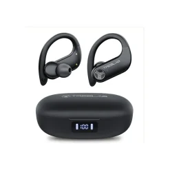 Treblab X3-Pro Bluetooth Wireless Earbuds with Earhooks, Charging Case (X3-PRO-W)