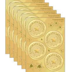 Discount TREND 2" Congratulations (Gold) Award Seals Stickers (T-74011-6) Awards & Certificates