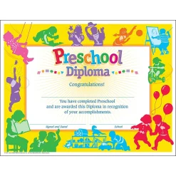 Online TREND Classic Preschool Diploma, 30 Per Pack, 6 Packs (T-17001-6) Awards & Certificates