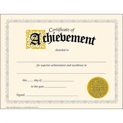 Outlet Achievement Certificates, 8.5" x 11", Multicolor, 6/Bundle (T-2562-6) Awards & Certificates