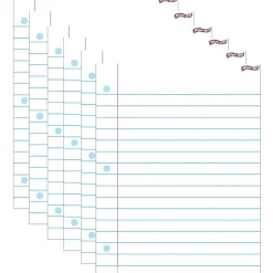 Clearance Notebook Paper Wipe-Off Chart Laminated Paper Dry-Erase Whiteboard, 17" x 22", 6/Bundle (T-27308-6) Dry Erase