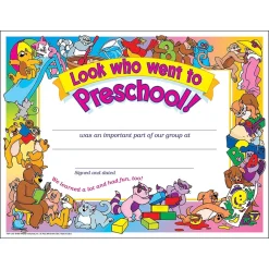 Outlet TREND Look who went to Preschool! Certificate, 30 Per Pack, 6 Packs (T-341-6) Awards & Certificates