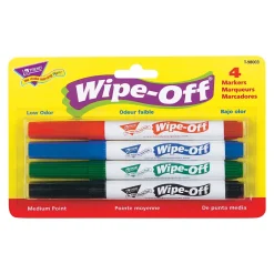 Trend Enterprises TREND Wipe-Off® Markers, Medium Point, Standard Colors, 4 Per Pack, 3 Packs (T-98003-3) Sale