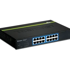 TRENDnet 16-Port Gigabit Ethernet Unmanaged Switch, 10/100/1000 Mbps, Black (TEG-S16DG)* Ethernet Switches & Splitters