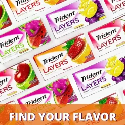 Gum & Mints<Trident Layers Sugar Free Wild Strawberry & Tangy Citrus Gum, 14 Pieces/Pack, 12/Box (AMC60001)