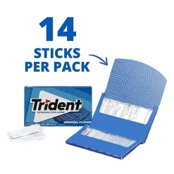 Gum & Mints<Trident Original Gum, 14 Pieces/Pack, 12/Box (MOZ01108)