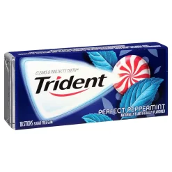 Gum & Mints<Trident Sugar Free Perfect Peppermint Gum, 14 Pieces/Pack, 12/Pack (209-02517)