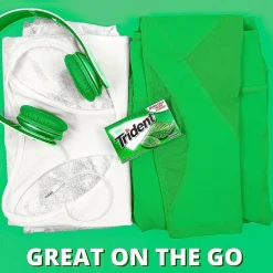 Gum & Mints<Trident Sugar Free Spearmint Gum, 14 Pieces/Pack, 12/Box (MOZ01106)