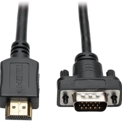 Ethernet Cables<Tripp Lite 6' SVGA to HDMI Video Cable, Male to Male, Black (P566-006-VGA)