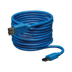 Usb Cables<Tripp Lite 16' USB A Male/A Female, Blue (U324-016)