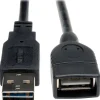 Usb Cables<Tripp Lite 6' USB A to USB A Cable, Male to Female, Black (3635820)