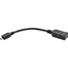 Usb Cables<Tripp Lite 6" USB-A to Micro USB OTG Host Adapter Cable, Female to Male, Black (TRPU05206N)