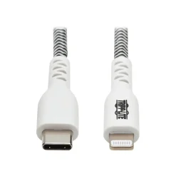 Tripp Lite Lightning USB Cable for Most Smartphones, White/Black (M102-003-HD)