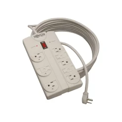 Surge Protectors & Power Strips<Tripp Lite Protect It! 8 Outlets Home/Office Surge Protector, 25' Cord (TLP825)