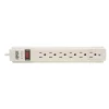 Surge Protectors & Power Strips<Tripp Lite Protect It! 6-Outlet Surge Protector, 4' Cord, Light Gray (TRPTLP604)