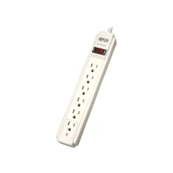 Surge Protectors & Power Strips<Tripp Lite Protect It! 6-Outlet Surge Protector, 4' Cord, Light Gray (TRPTLP604)