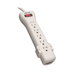 Surge Protectors & Power Strips<Tripp Lite Protect It! 7-Outlet Surge Protector, 7' Cord, Light Gray (TRPSUPER7)