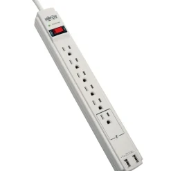 Surge Protectors & Power Strips<Tripp Lite Protect It! 6-Outlet 990 Joule Surge Suppressor With 6' Cord (TLP606USB)