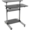 Clearance Rolling Standing Desk/Workstation on Wheels, Height Adjustable, Mobile Standing Desks
