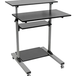 Clearance Rolling Standing Desk/Workstation on Wheels, Height Adjustable, Mobile Standing Desks