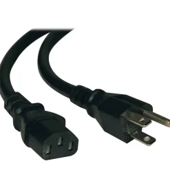 Power Cables<Tripp Lite Universal Computer Power Cord, 10', 10 A, 18 AWG, Black (TRPP006010)
