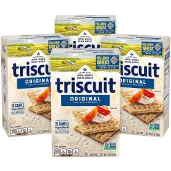 Crackers<Triscuit Original with Sea Salt Crackers, 8.5 oz, 4/Pack (220-02004)