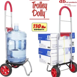 Hand Trucks & Dollies<Trolley Dolly Standard Folding Hand Truck, 110 lb. Capacity, Red (01-053)
