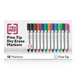 TRU RED ™ Dry Erase Marker, Fine Tip, Assorted, 12/Pack (TR61434-CC) Discount