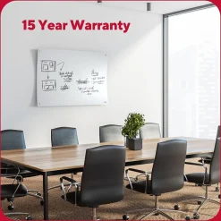 Online ™ Ergonomic Curved Magnetic Glass Dry-Erase Whiteboard, 4' x 3' (TR62094) Dry Erase