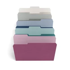 TRU RED ™ File Folders, 3-Tab, Letter Size, Assorted Jewel Tone Colors, 100/Pack (TR58172) Best