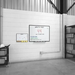 Clearance ™ Magnetic Steel Dry Erase Board, Black Frame, 4' x 3' (TR61181) Dry Erase