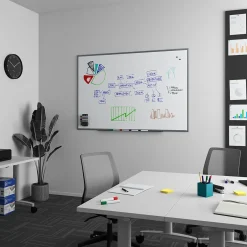 Online ™ Magnetic Steel Dry Erase Board, Satin Frame, 6' x 4' (TR61177) Dry Erase