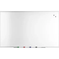 New ™ Magnetic Steel Dry Erase Board, Satin Frame, 5' x 3' (TR61176) Dry Erase