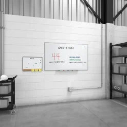 New ™ Magnetic Steel Dry Erase Board, Satin Frame, 5' x 3' (TR61176) Dry Erase