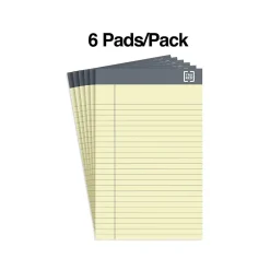 TRU RED ™ Notepad, 5" x 8", Narrow Ruled, , 50 Sheets/Pad, 6 Pads/Pack (TR57357) Canary Online