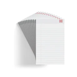 TRU RED ™ Notepad, 5" x 8", Wide Ruled, White, 50 Sheets/Pad, Dozen Pads/Pack (TR58182)