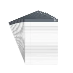 TRU RED ™ Notepads 8.5" x 11.75", Narrow Ruled, White, 50 Sheets/Pad, 12 Pads/Pack (TR57369) Best