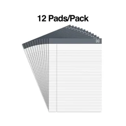 TRU RED ™ Notepads 8.5" x 11.75", Narrow Ruled, White, 50 Sheets/Pad, 12 Pads/Pack (TR57369) Best