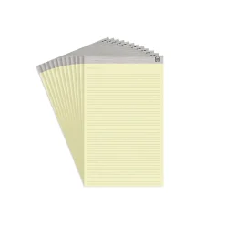 TRU RED ™ Notepads, 8.5" x 14", Wide Ruled, , 50 Sheets/Pad, 12 Pads/Pack (TR57386) Canary Hot