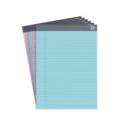 TRU RED ™ Notepads, 8.5" x 11.75", Wide Ruled, Pastels, 50 Sheets/Pad, 6 Pads/Pack (TR57363) New