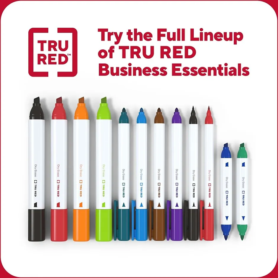 TRU RED ™ Pen Dry Erase Kit, Fine Tip, Assorted, 4/Pack (TR61743/TR56941) Best