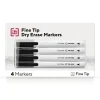 TRU RED ™ Pen Dry Erase Markers, Fine Tip, Black, 4/Pack (TR61460/TR54560) Discount