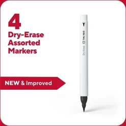 TRU RED ™ Pen Dry Erase Markers, Ultra Fine Tip, Assorted, 4/Pack (TR61458/TR57422) Discount