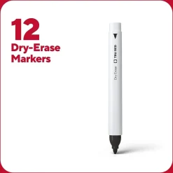 TRU RED ™ Pen Dry Erase Markers, Fine Tip, Assorted, 12/pack (TR61455)