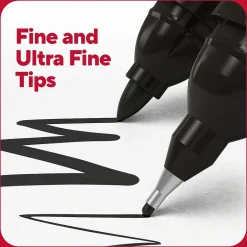 TRU RED ™ Pen Permanent Markers, Twin Tip, , 4/Pack (TR57829) Black