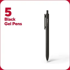 TRU RED ™ Retractable Quick Dry Gel Pen, Medium Point, 1.0mm, Black, 5/Pack (TR56952) Best