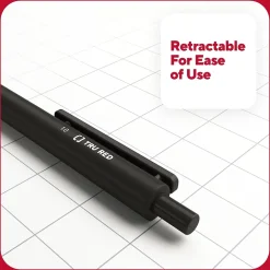 TRU RED ™ Retractable Quick Dry Gel Pen, Medium Point, 1.0mm, Black, 5/Pack (TR56952) Best
