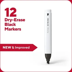 TRU RED ™ Tank Dry Erase Markers, Chisel Tip, Black, 12/Pack (TR61440-CC) Online